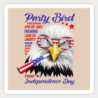 Party Bird - Independence Day Magnet